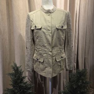 St. John Jacket with Knit Sleeves